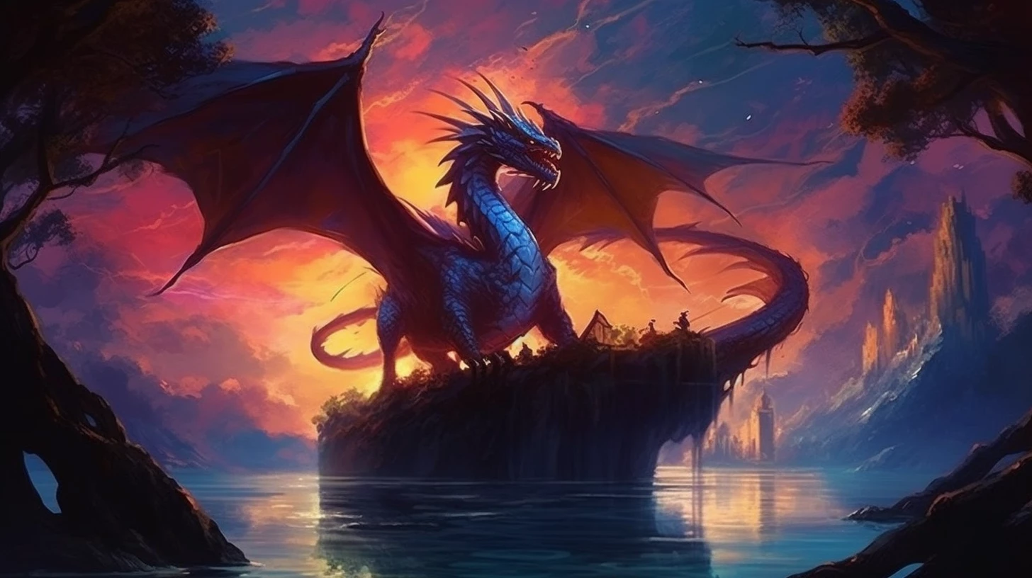 An epic fantasy themed background image